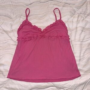 Spoiled Angel Pink‎ Ribbed Camisole Top